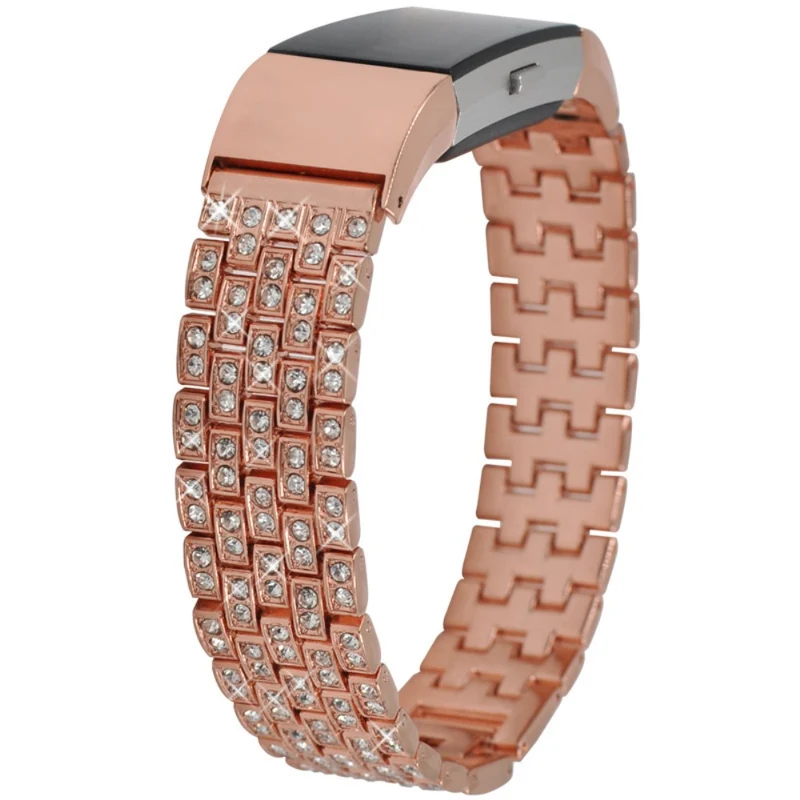 Auffallend süß Fitbit Charge 2 Metall und Strass armband
