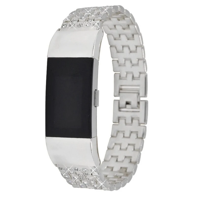 Auffallend süß Fitbit Charge 2 Metall und Strass armband