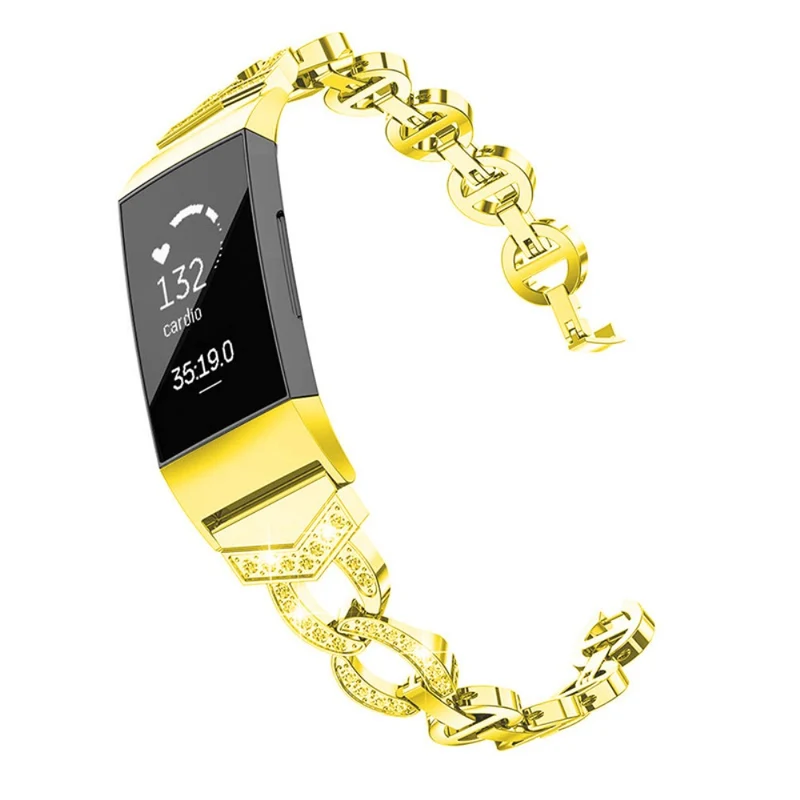 Fitbit Charge 4 / Fitbit Charge 3 Metall und Strass armband