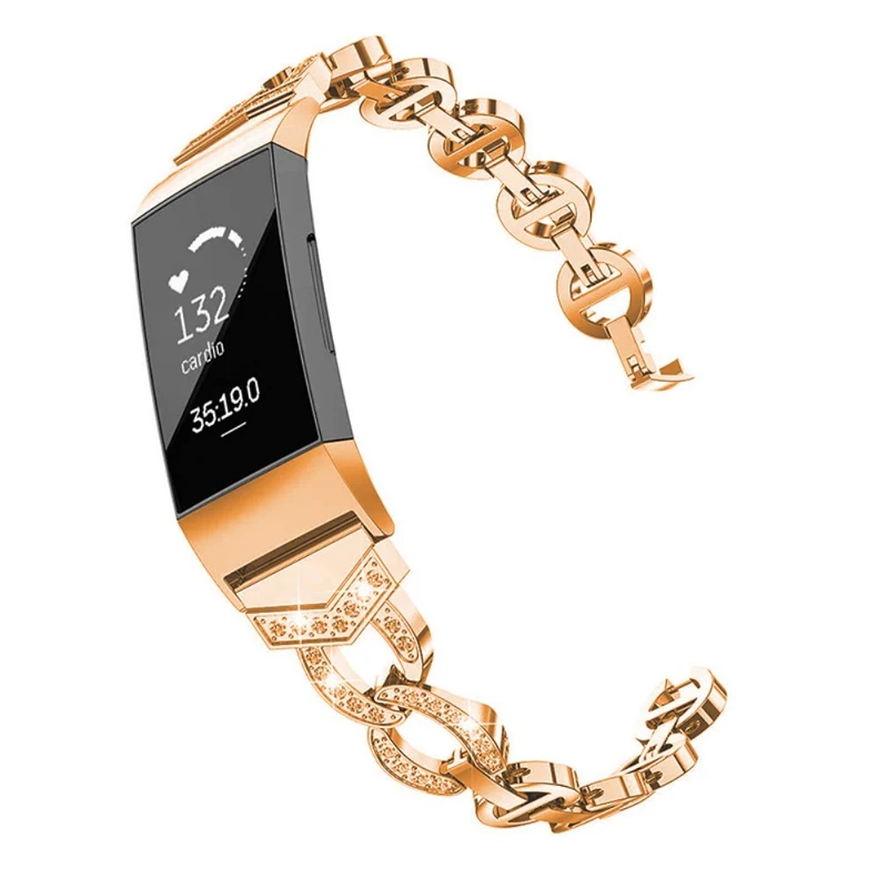 Fitbit Charge 4 / Fitbit Charge 3 Metall und Strass armband