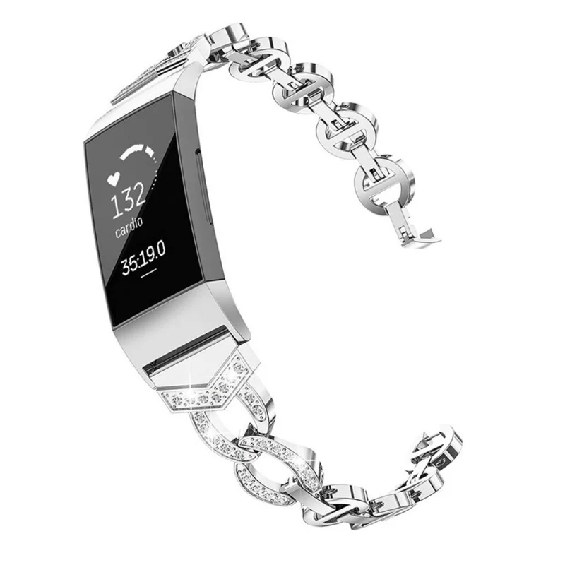 Fitbit Charge 4 / Fitbit Charge 3 Metall und Strass armband