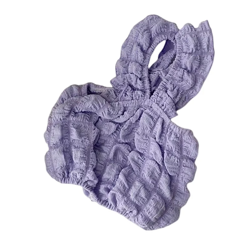 Plüsch Texturiertes Twist Haarhandtuch Wrap