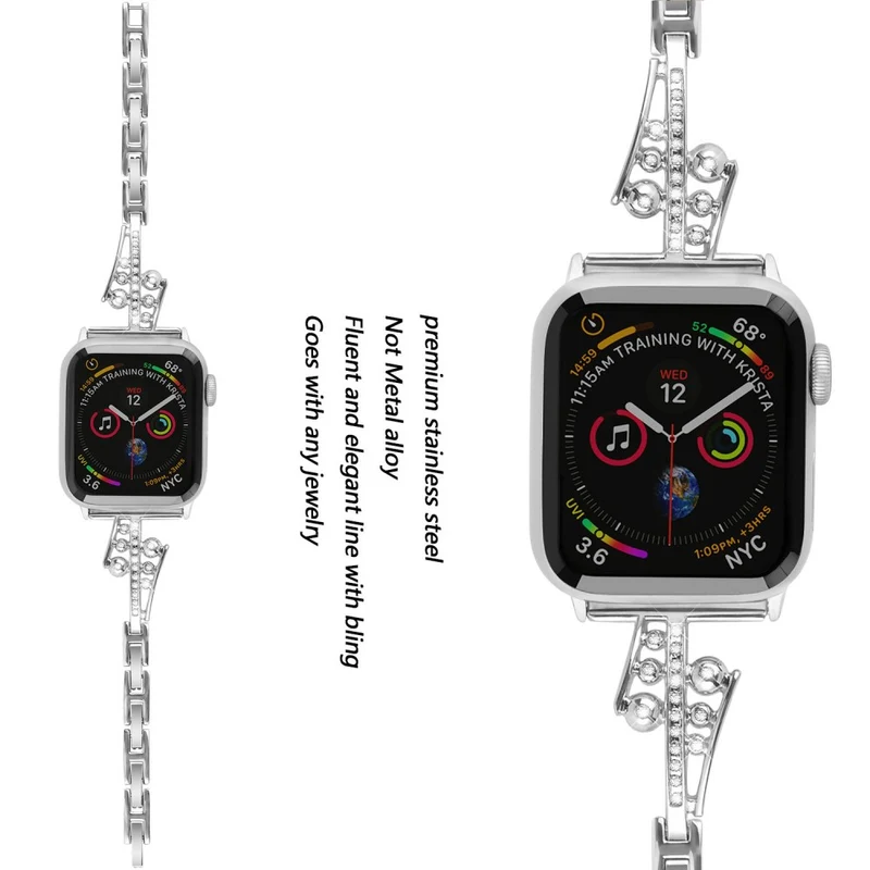 Absolut schön Universell Apple Metall und Strass armband