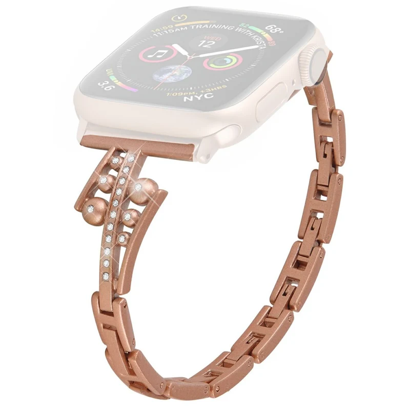 Sehr haltbar Universell Apple Metall und Strass armband