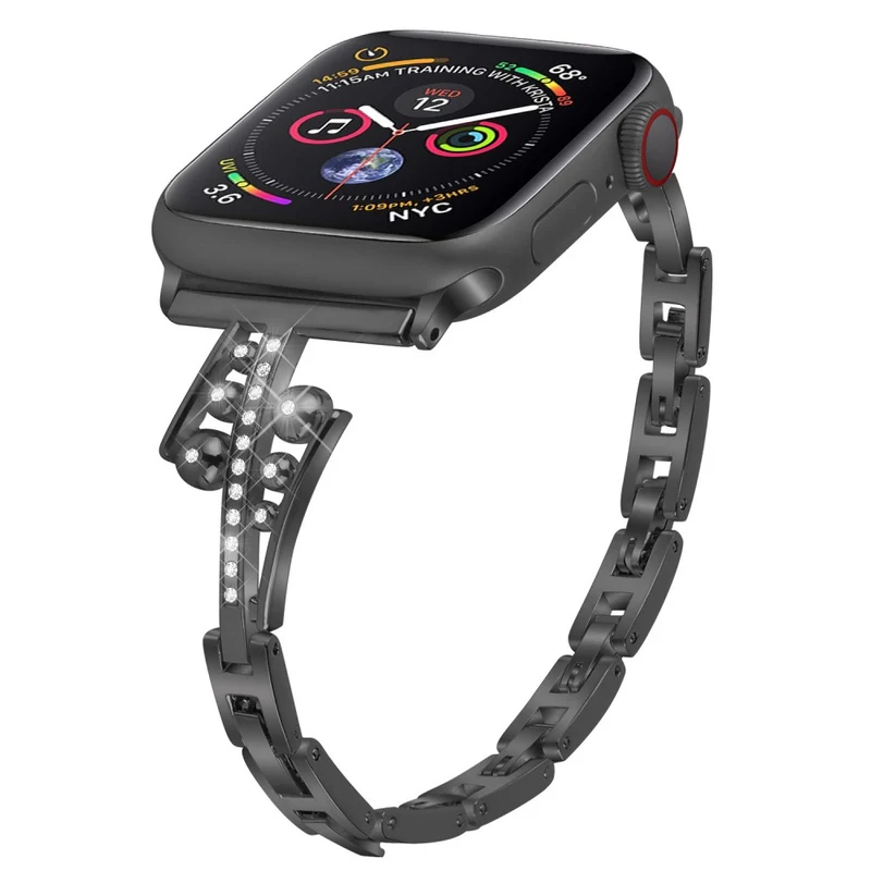 Sehr haltbar Universell Apple Metall und Strass armband