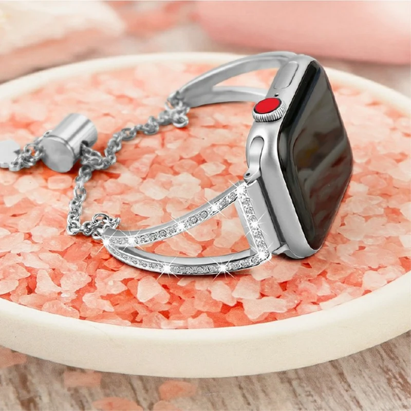 Unglaublich süß Universell Apple Metall und Strass armband