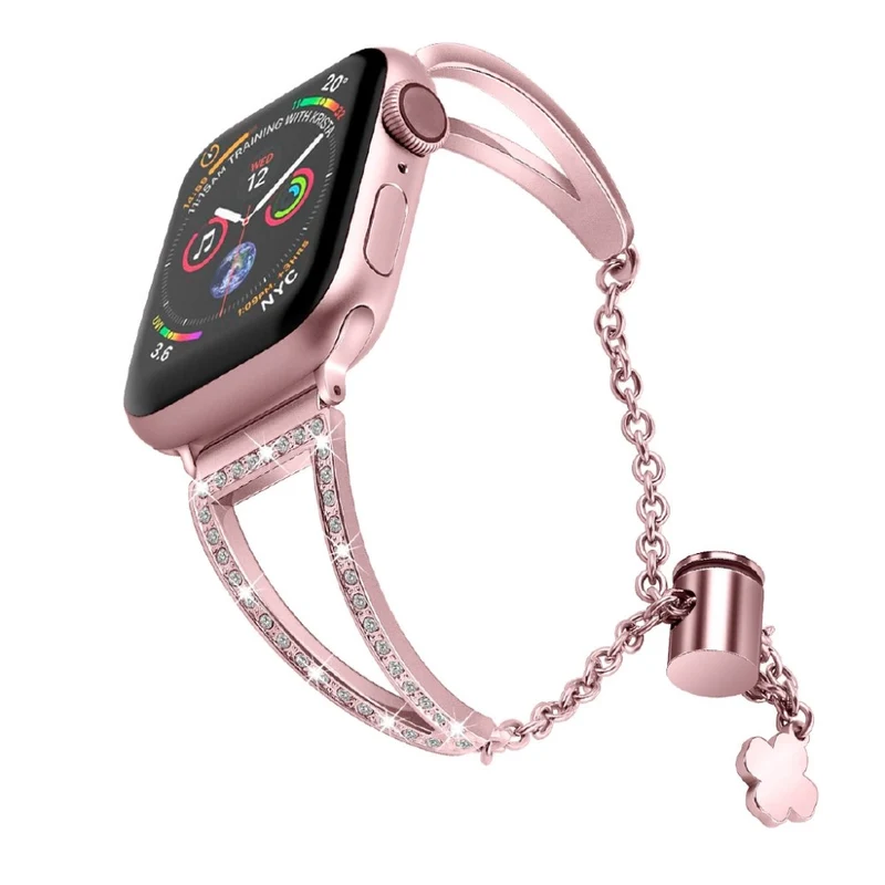 Absolut süß Universell Apple Metall und Strass armband