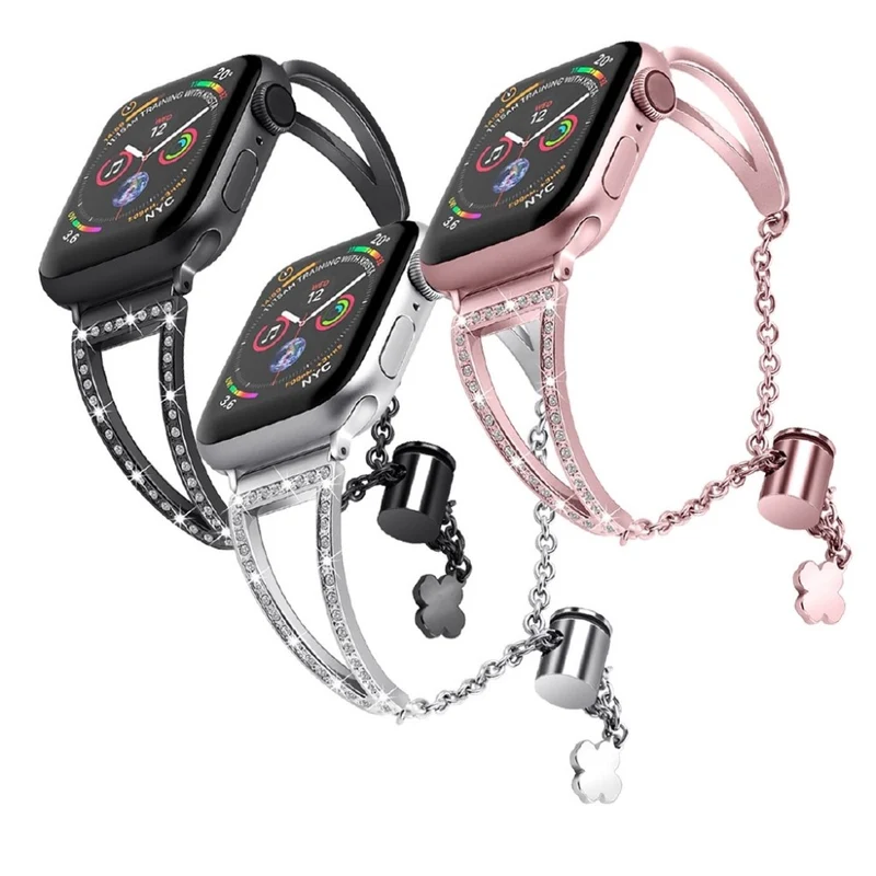 Absolut süß Universell Apple Metall und Strass armband