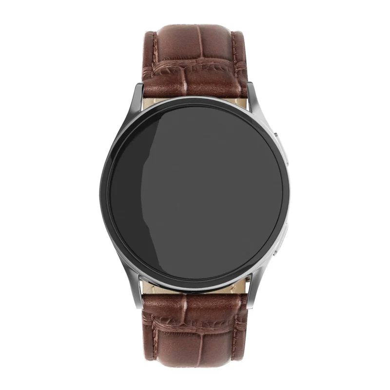 Oppo Watch S Gebürstetes Lederarmband Krokodilprägung (Braun)
