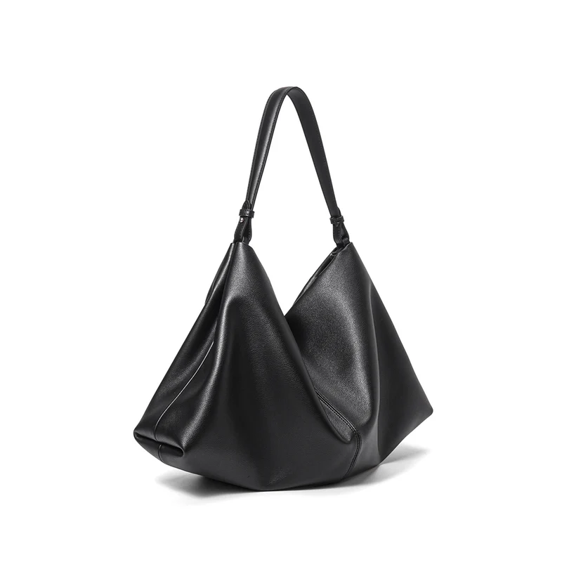 Skulpturaler Slouch Hobo Umhängetasche mit kontrastierendem Obergriff
