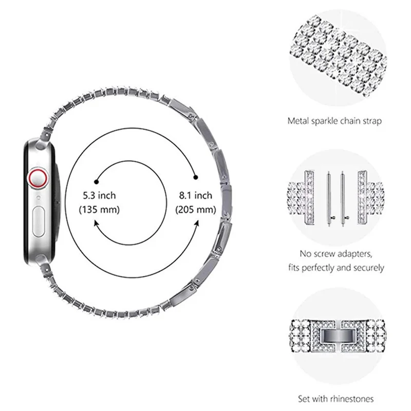 Zeitlos Universell Samsung Metall und Strass armband