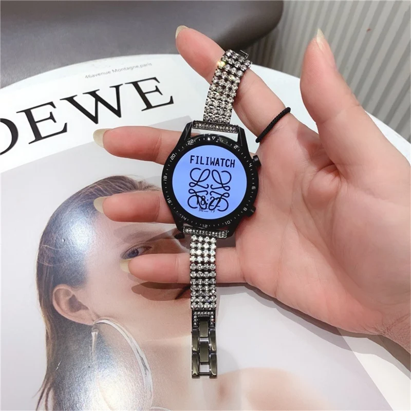 Zeitlos Universell Samsung Metall und Strass armband