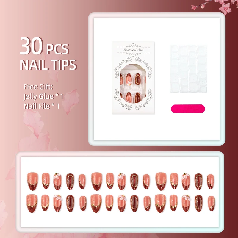Künstlerisches Maniküre Press-On Nagelset