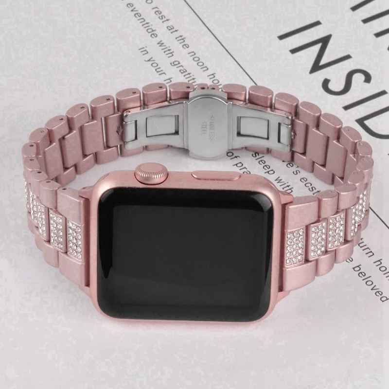 Unglaublich cool Universell Apple Metall und Strass armband