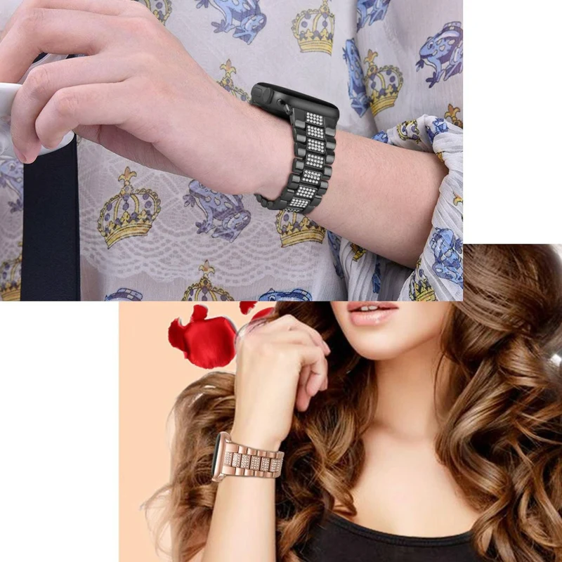 Unglaublich cool Universell Apple Metall und Strass armband