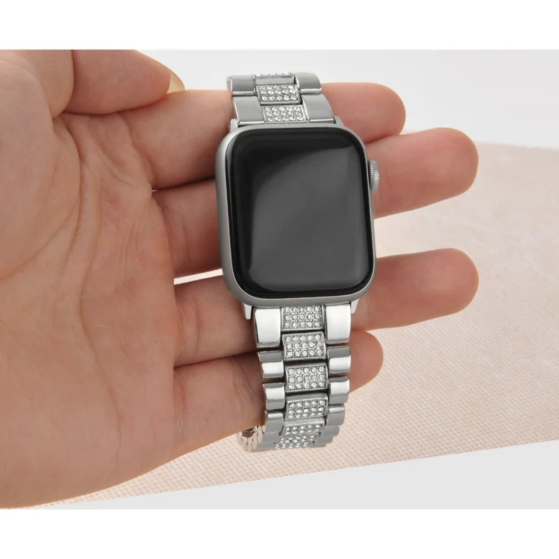 Unglaublich cool Universell Apple Metall und Strass armband