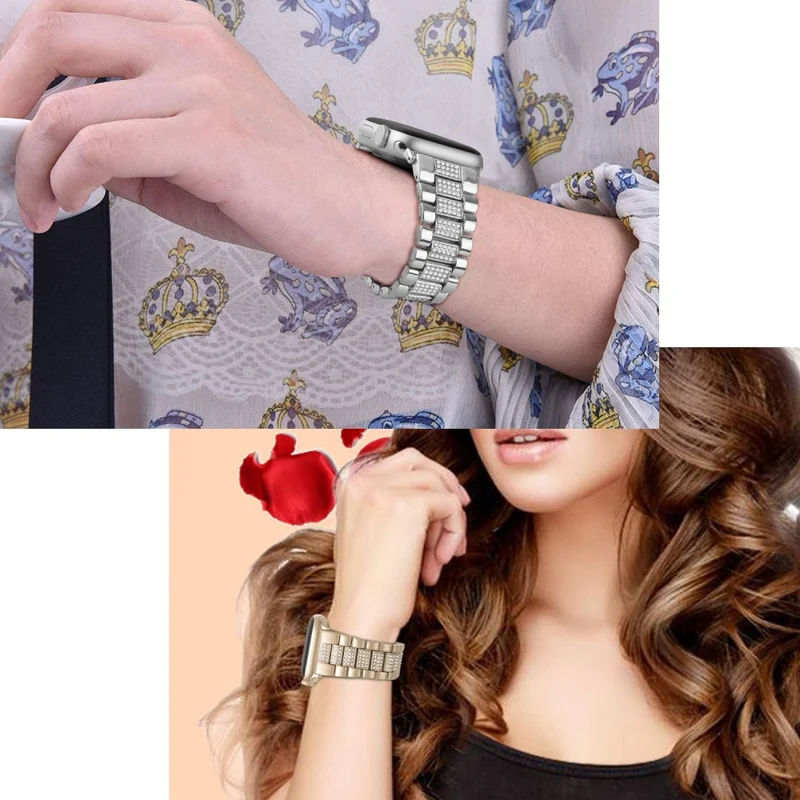 Unglaublich cool Universell Apple Metall und Strass armband
