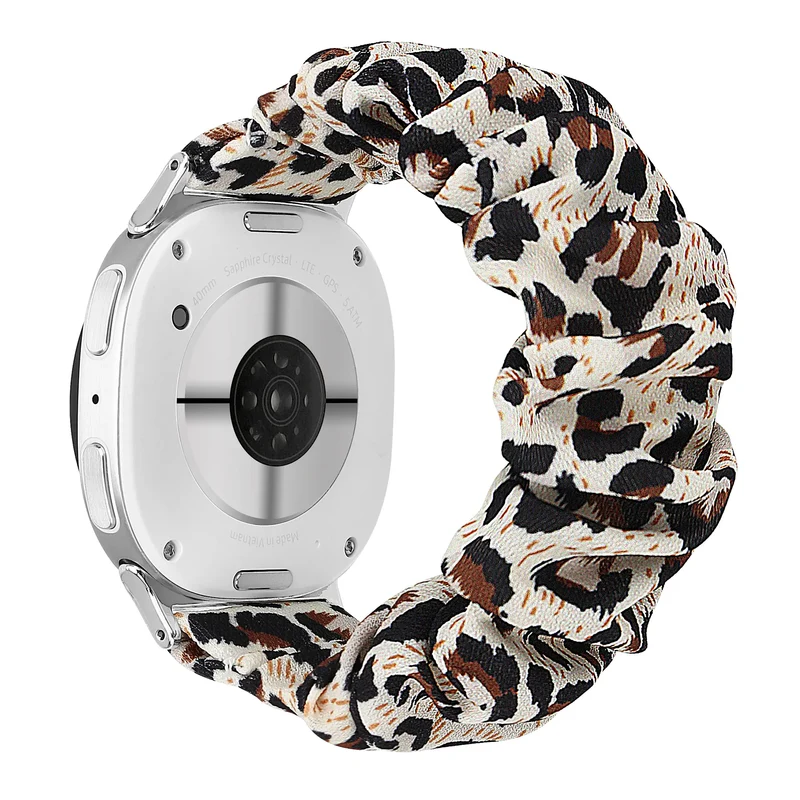Samsung Galaxy Watch 8 Classic Scrunchie Armband (Leopbard)