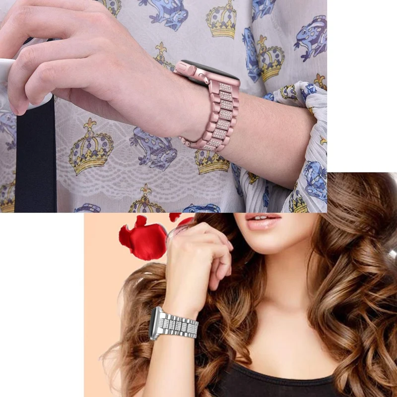 Megastark Universell Apple Metall und Strass armband