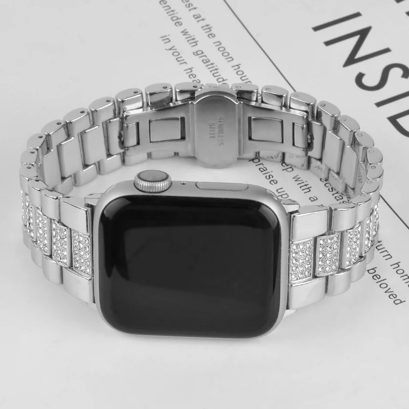 Megastark Universell Apple Metall und Strass armband