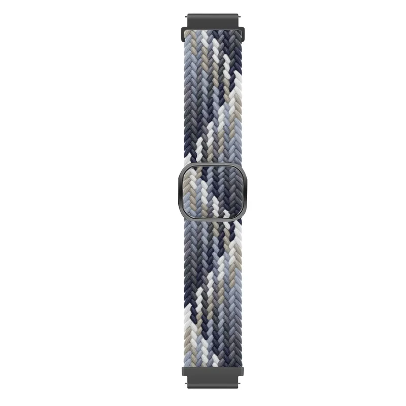 Oppo Watch S Verstellbar-Geflochtenes Armband (Mandala Schwarz)