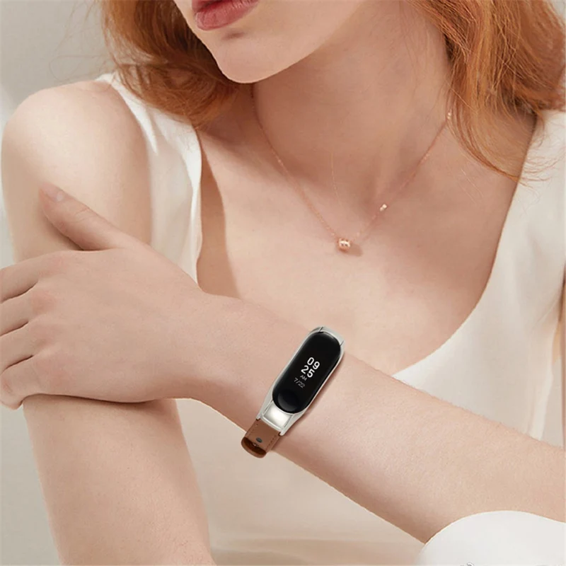 Xiaomi Mi Smart Band 4 / Xiaomi Mi Band 3 Echtes Leder armband