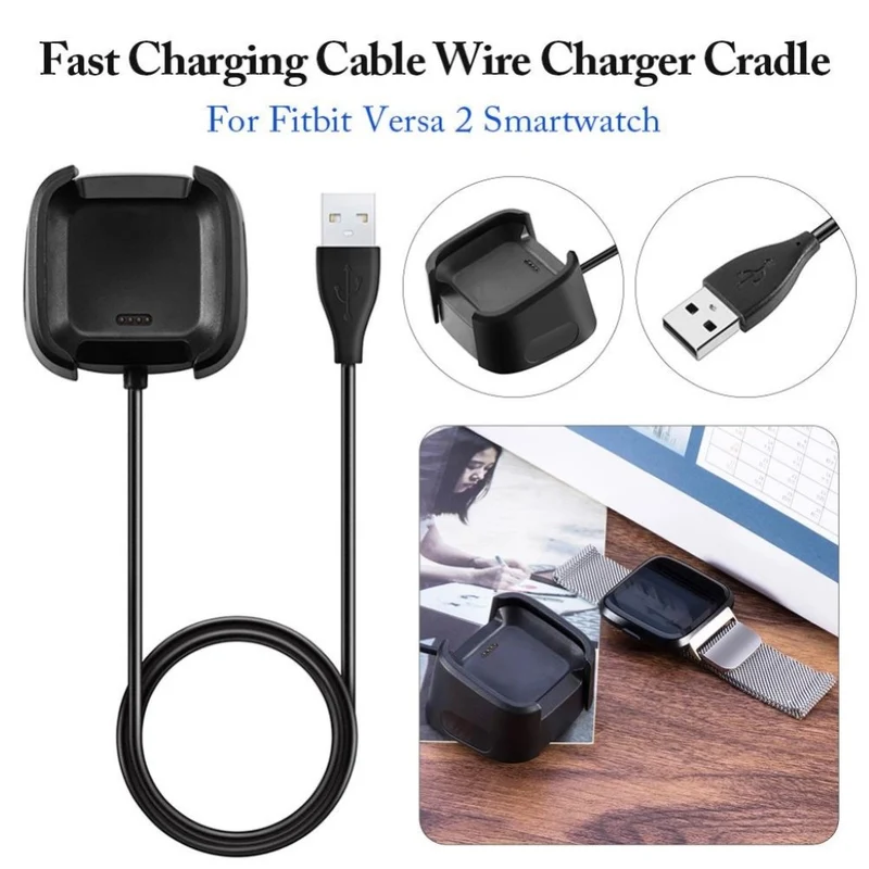 Plastik Fitbit Versa 2 USB Ladestation