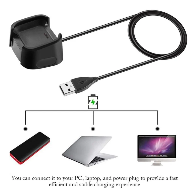 Plastik Fitbit Versa 2 USB Ladestation