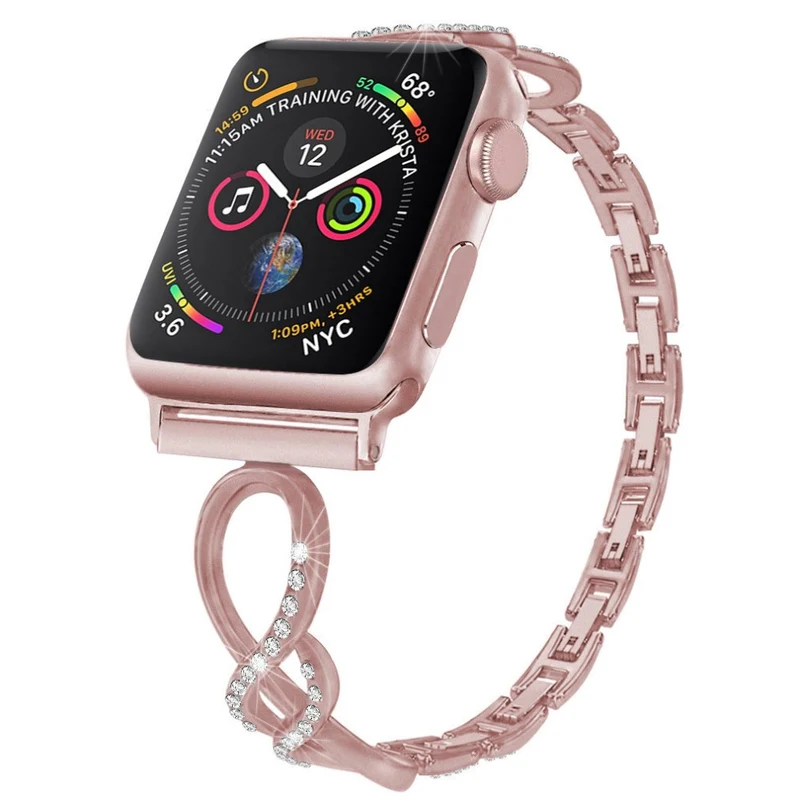Super stark Universell Apple Metall und Strass armband