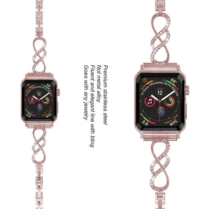 Super stark Universell Apple Metall und Strass armband