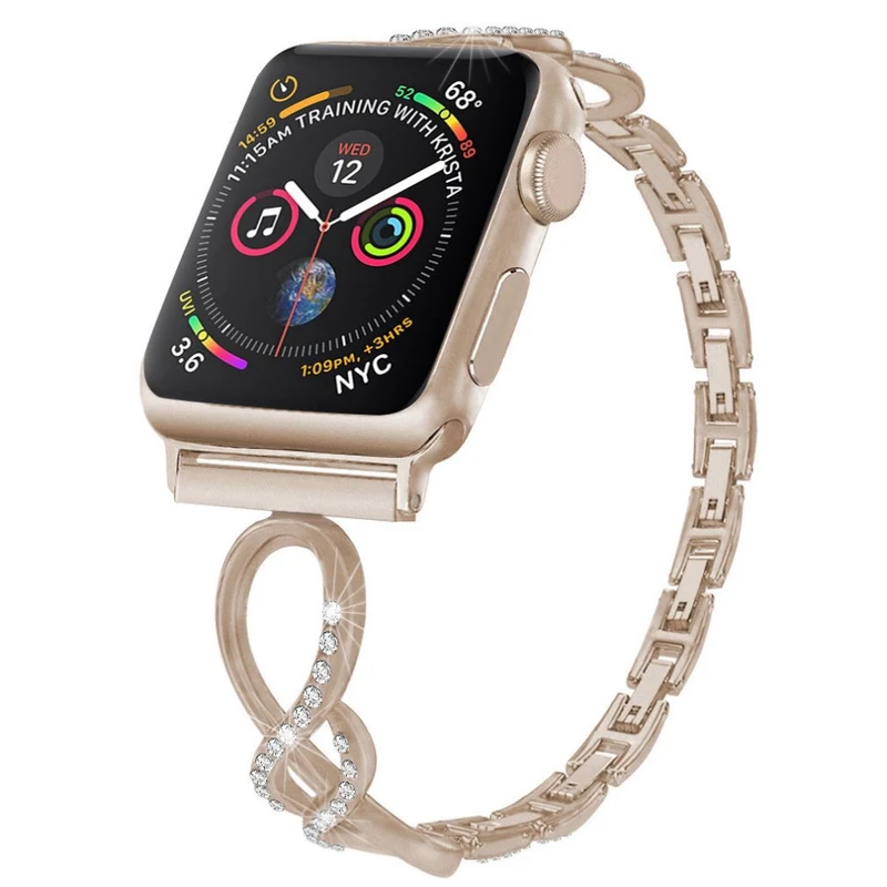 Super stark Universell Apple Metall und Strass armband