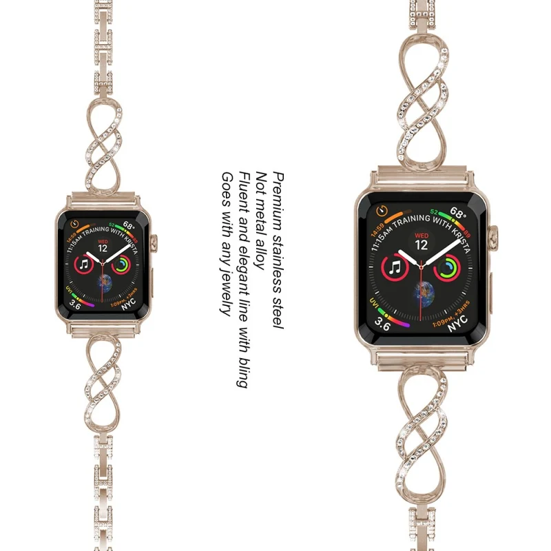 Super stark Universell Apple Metall und Strass armband