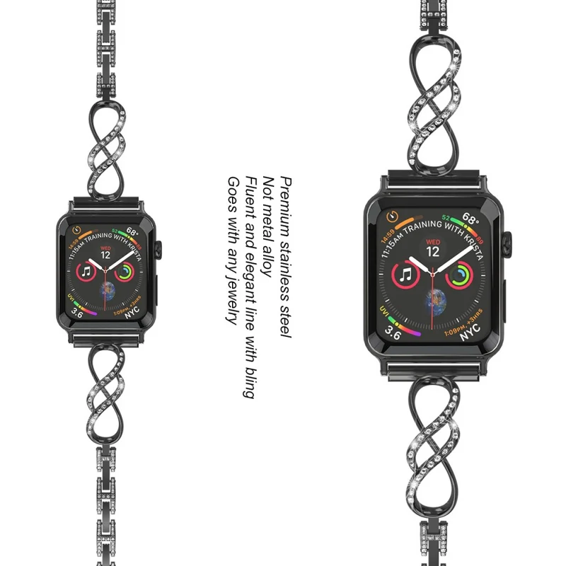 Super stark Universell Apple Metall und Strass armband