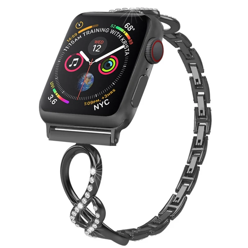 Auffallend süß Universell Apple Metall und Strass armband