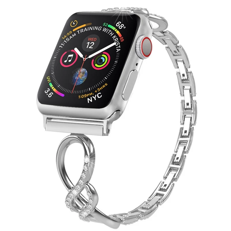 Auffallend süß Universell Apple Metall und Strass armband