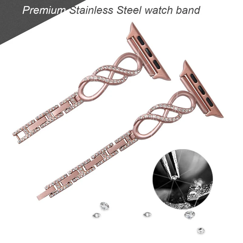 Auffallend süß Universell Apple Metall und Strass armband