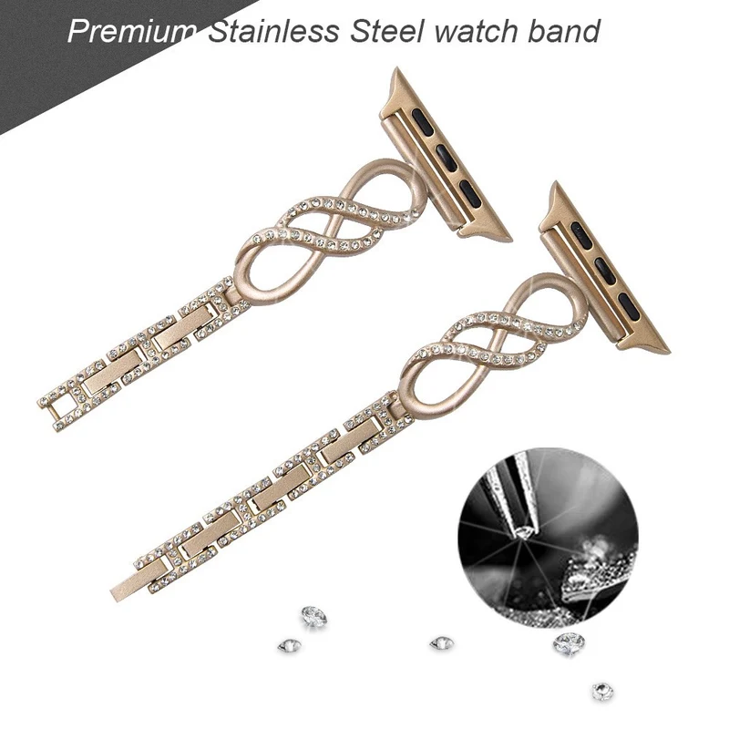 Auffallend süß Universell Apple Metall und Strass armband