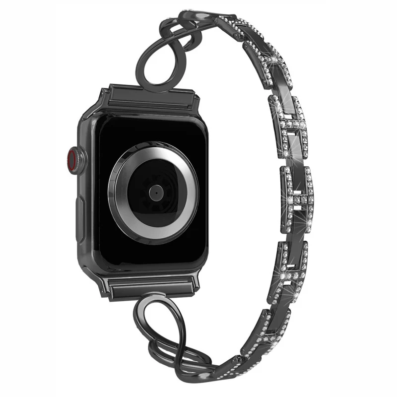 Auffallend süß Universell Apple Metall und Strass armband