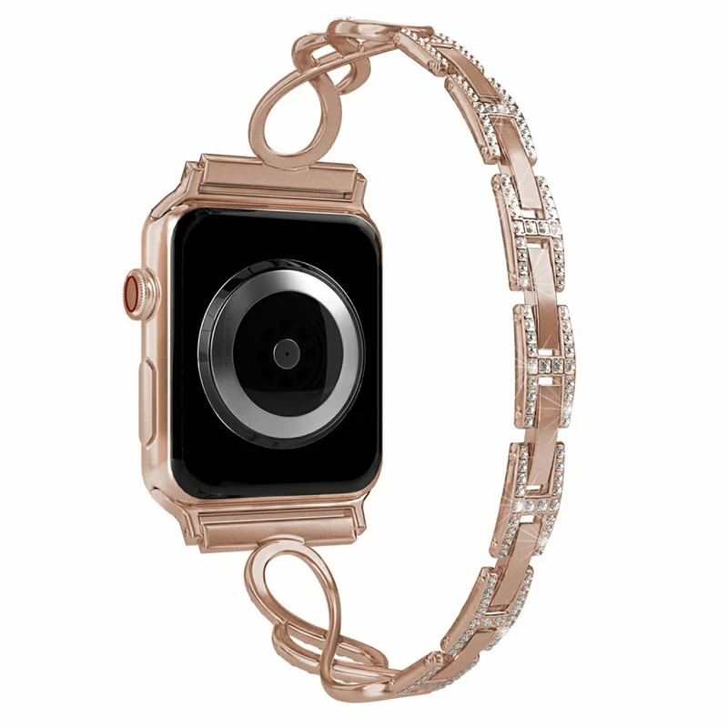 Auffallend süß Universell Apple Metall und Strass armband