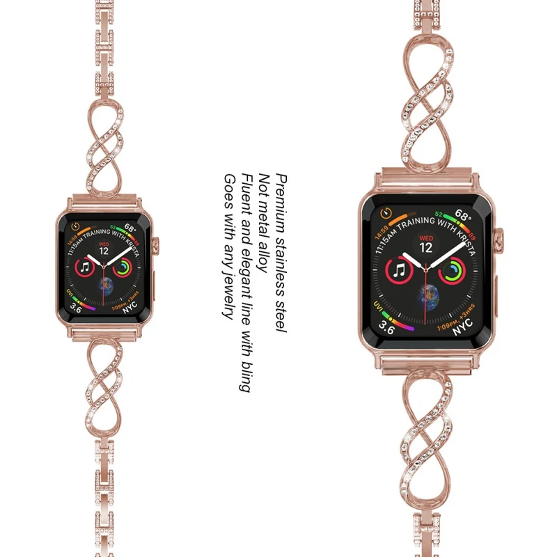 Auffallend süß Universell Apple Metall und Strass armband