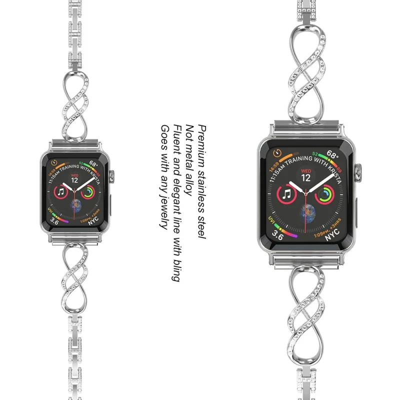 Auffallend süß Universell Apple Metall und Strass armband