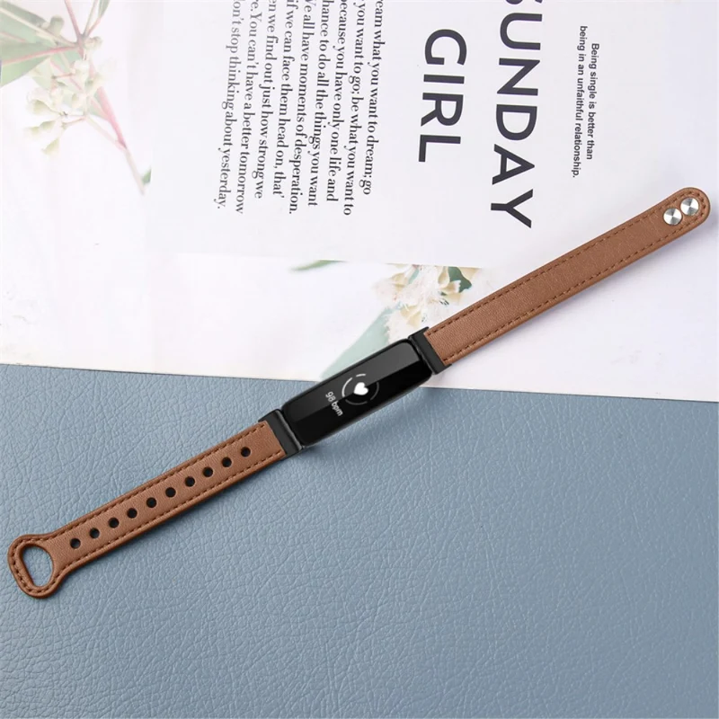 Cool Fitbit Inspire 2 / Fitbit Ace 2 Echtes Leder armband