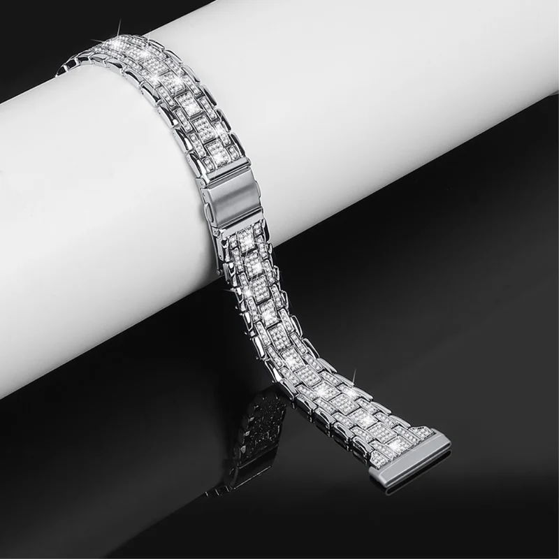 Elegant Fitbit Versa 3 Metall und Strass armband