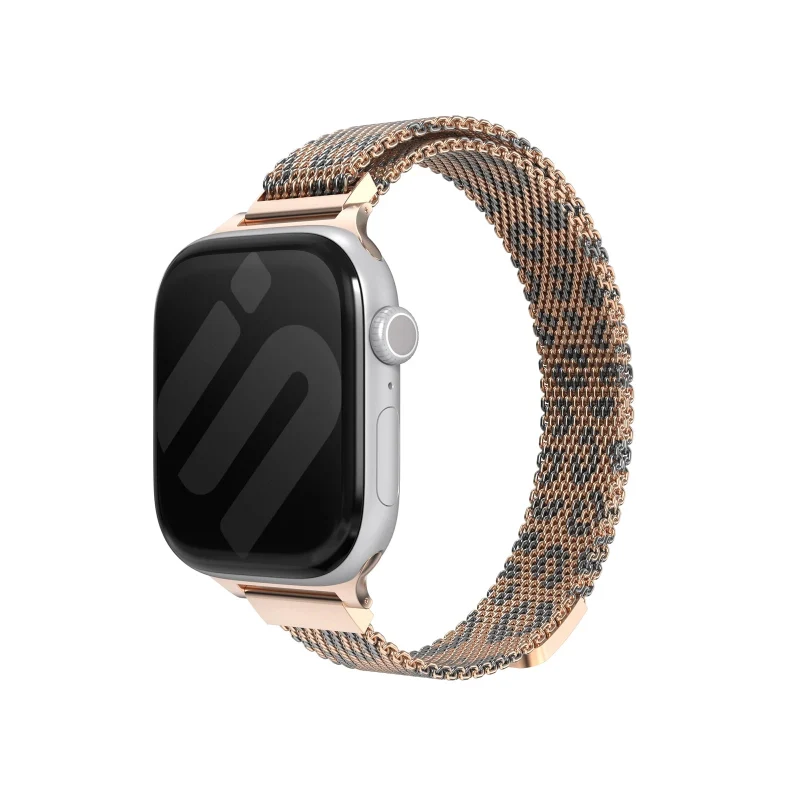 Apple Watch Slim Milanese Armband (Rose Gold Leopard)