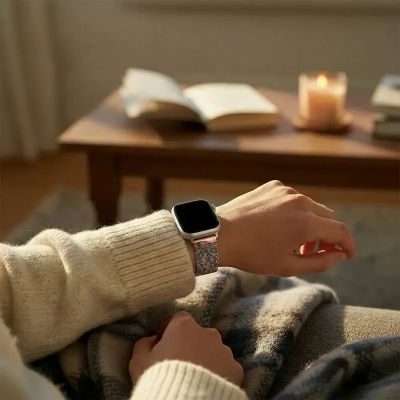 Apple Watch Slim Milanese Armband (Rose Gold Leopard)
