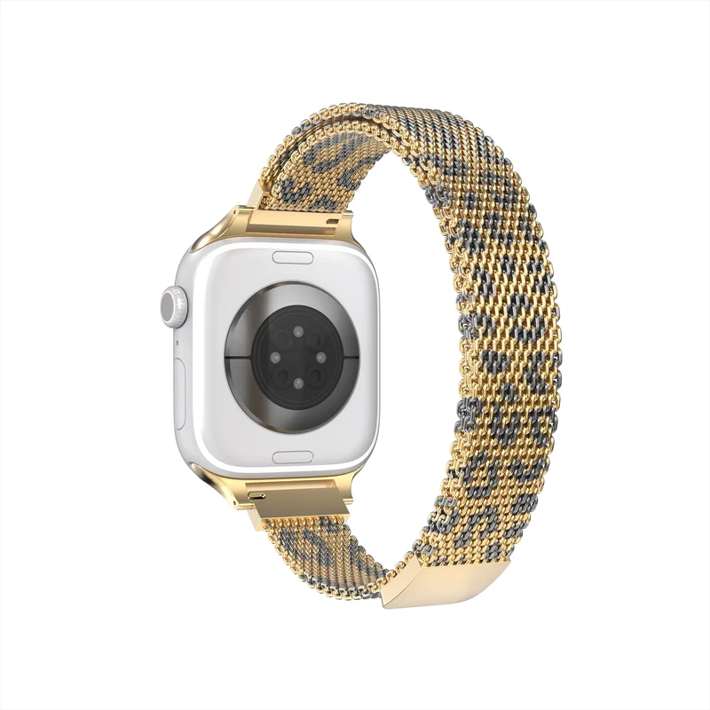 Apple Watch Slim Milanese Armband (Gold Leopard)