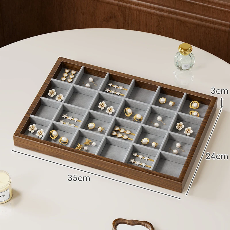 Zwölf-Fächer Bambus Schmuck Organizer Tray