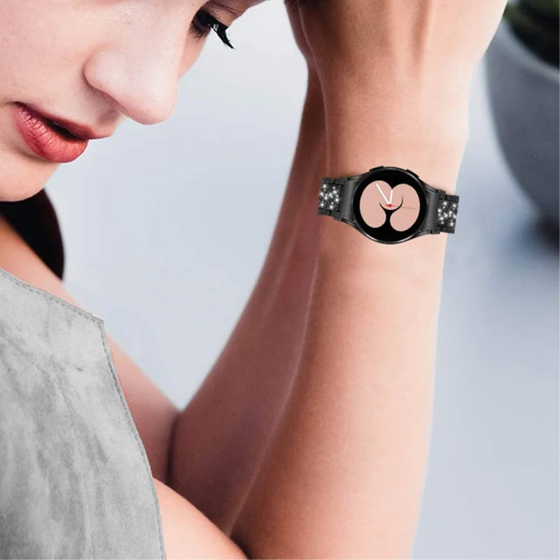 Super bequem Universell Samsung Metall und Strass armband