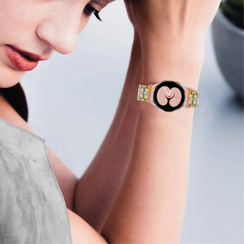 Super bequem Universell Samsung Metall und Strass armband