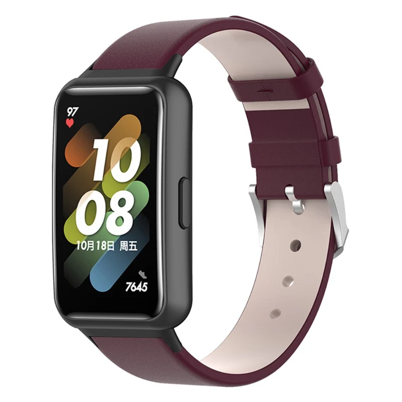 Super modisch Huawei Band 7 Echtes Leder armband